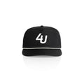 Four Under Lightweight Golf Cap – Black/White Front