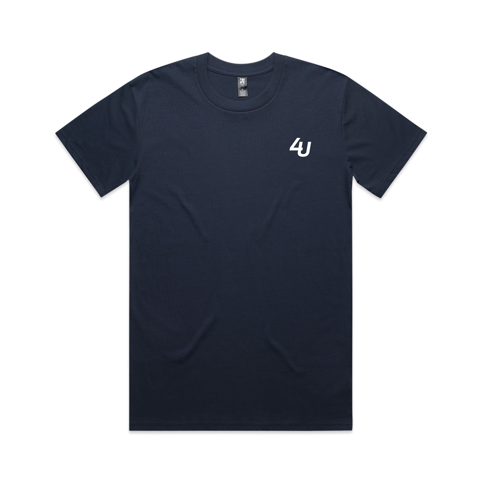 Four Under Golf Leisure Tee – Midnight Blue Front 