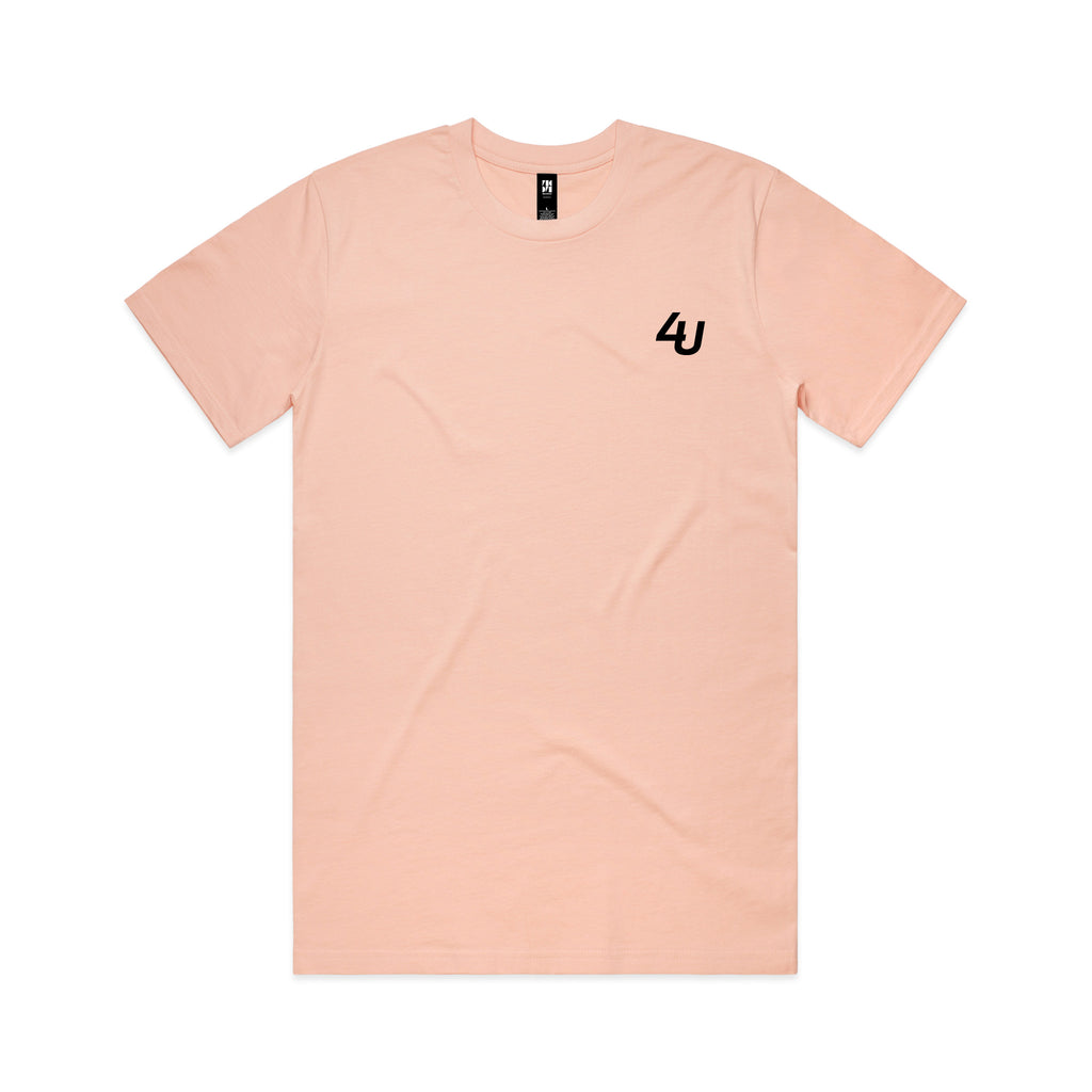 Four Under Golf Leisure Tee - Pale Pink Front 