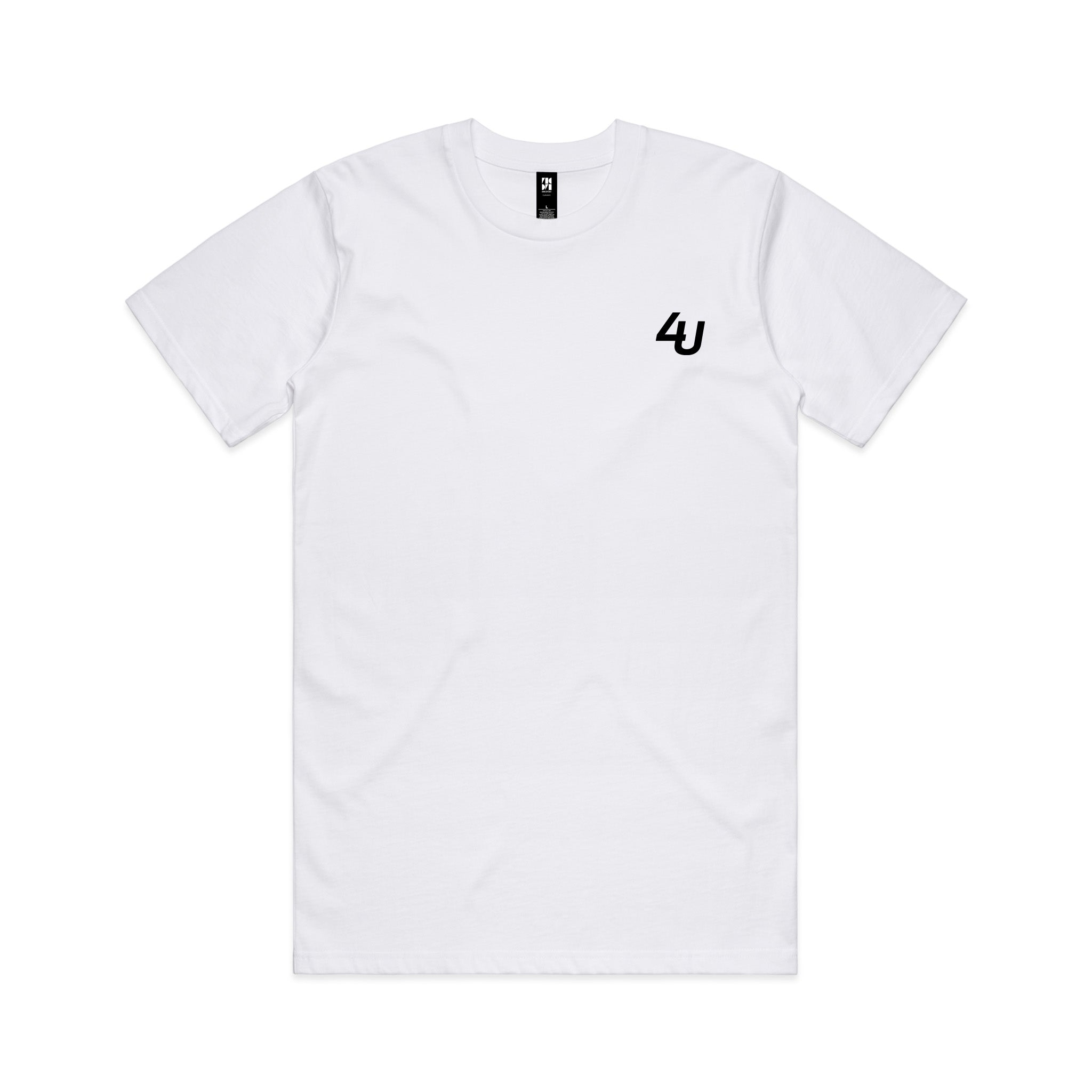 Four Under Golf Leisure Tee – White Front 