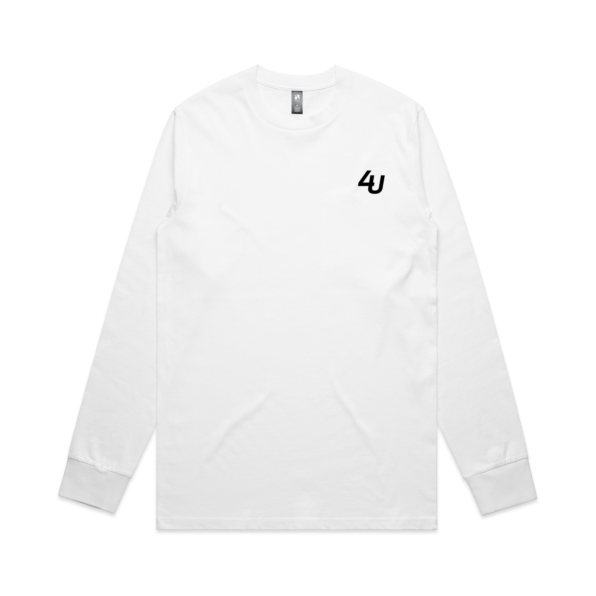 Four Under Golf Leisure Long Sleeve Tee – White Front 