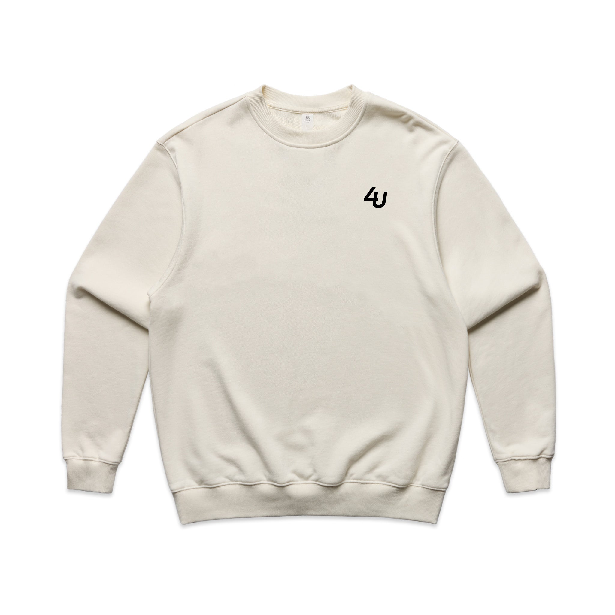 Four Under Golf Leisure Crew Jumper   - Natural Front