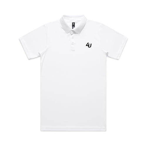 Four Under Core Golf Performance Polo -  White Front