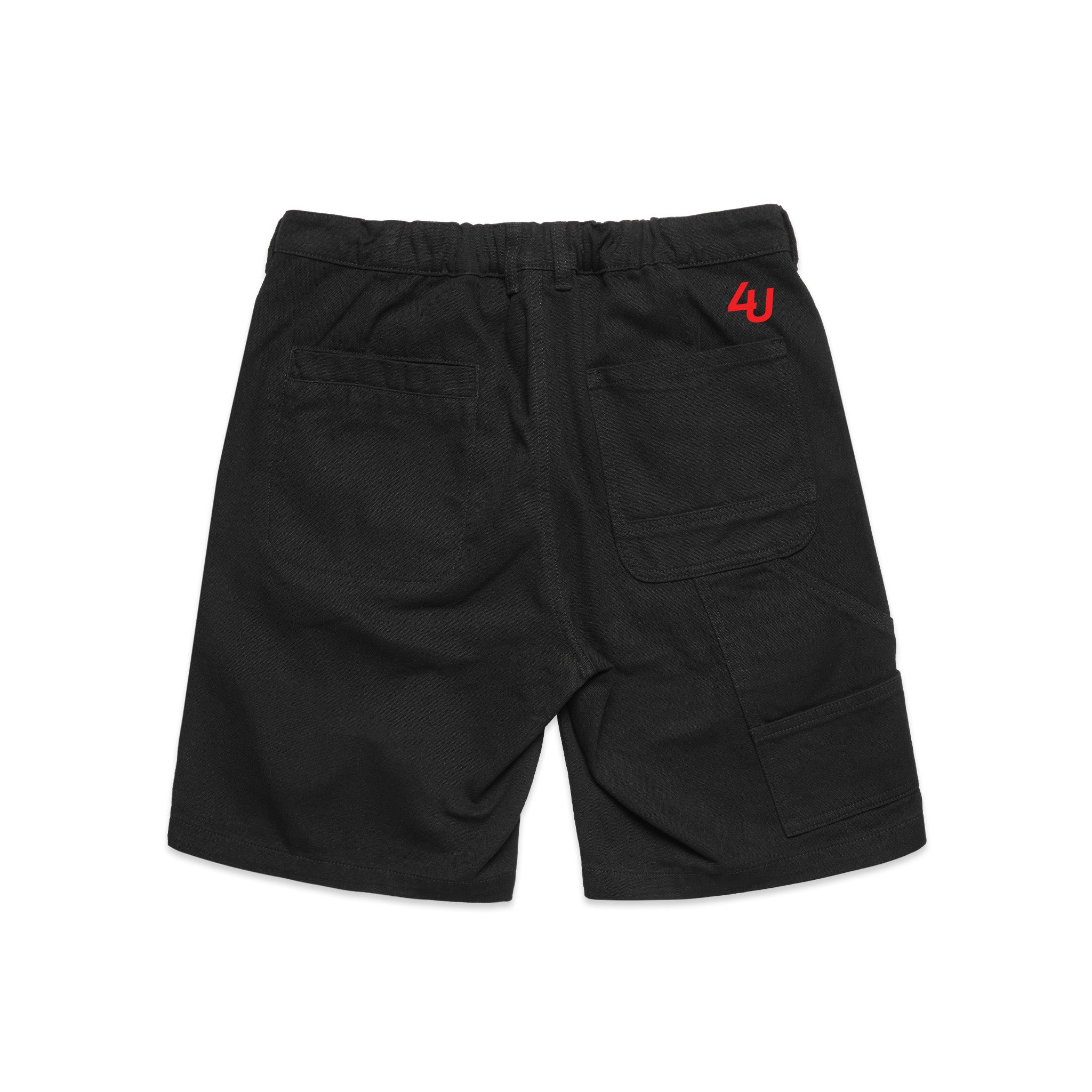 Four Under Golf Leisure Canvas Short - Black Back