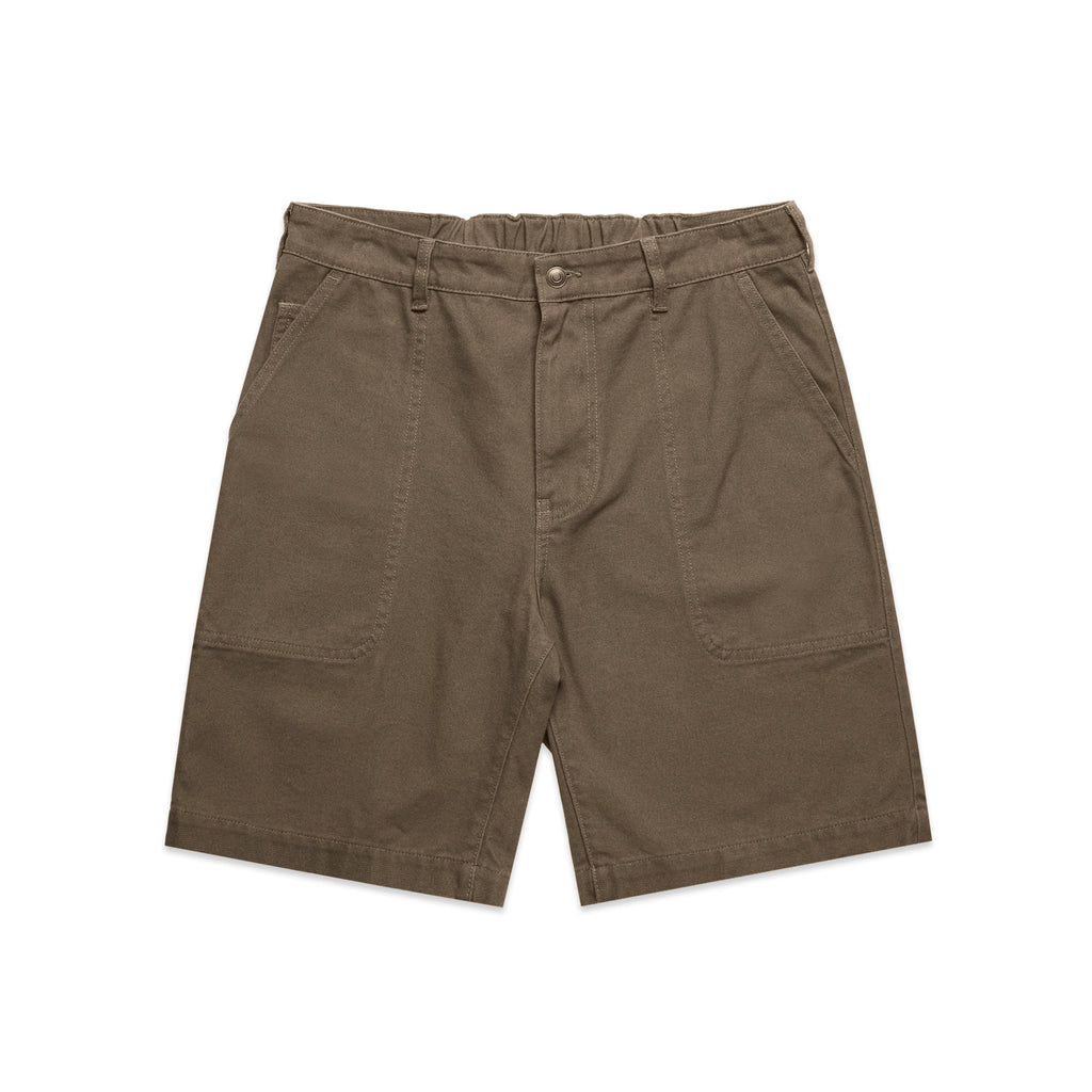 Four Under Golf Leisure Canvas Short - Walnut Front 