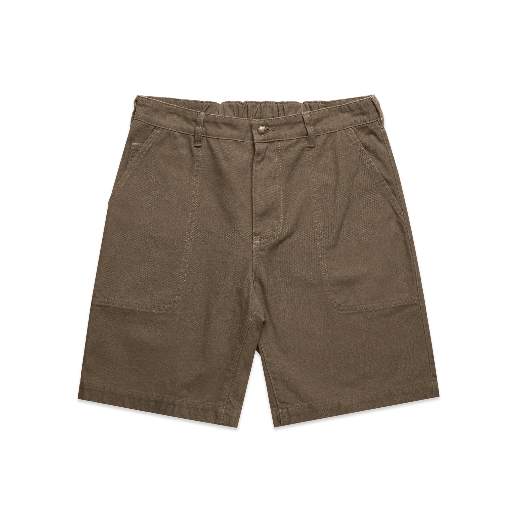 Four Under Golf Leisure Canvas Short - Walnut Front 