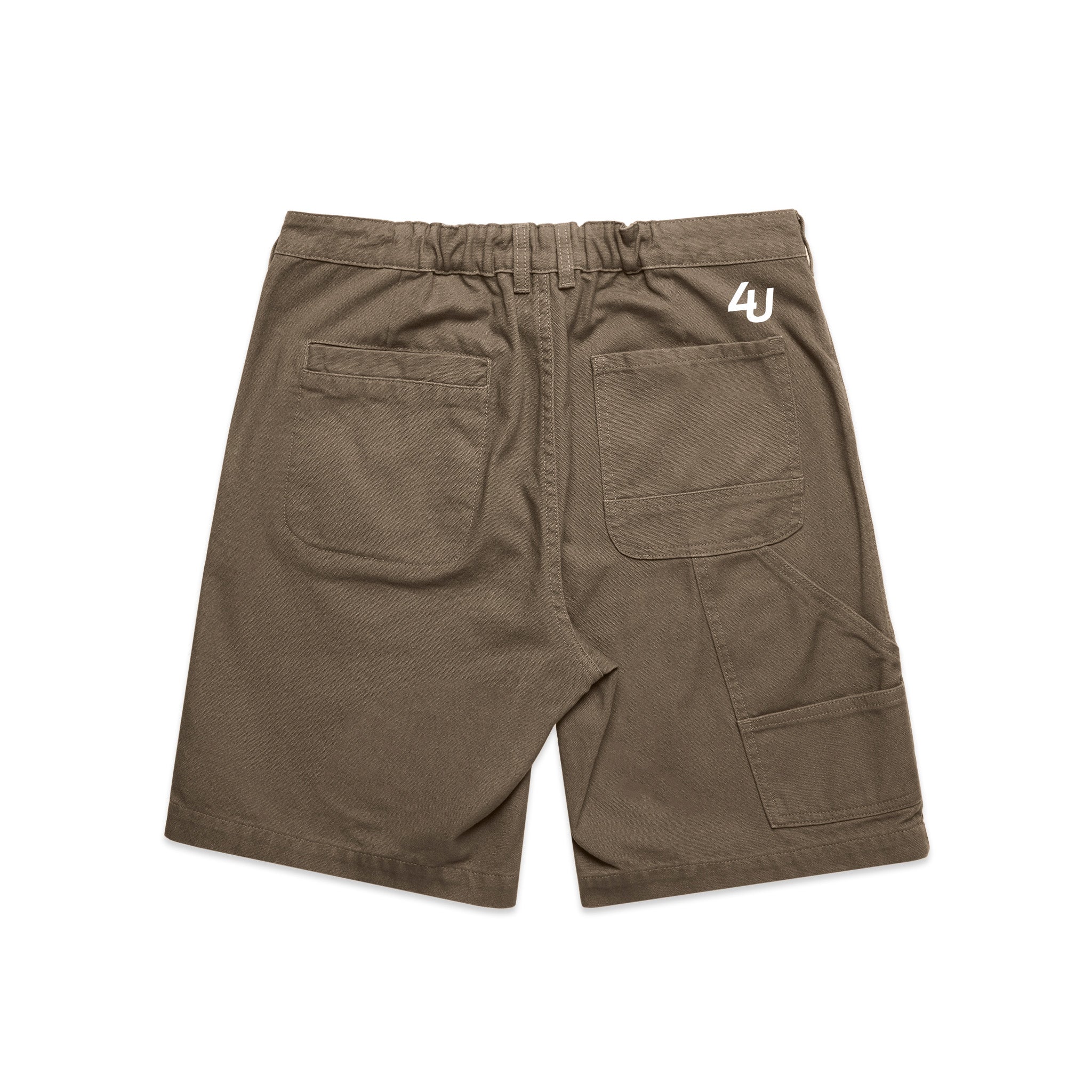 Four Under Golf Leisure Canvas Short - Walnut Back