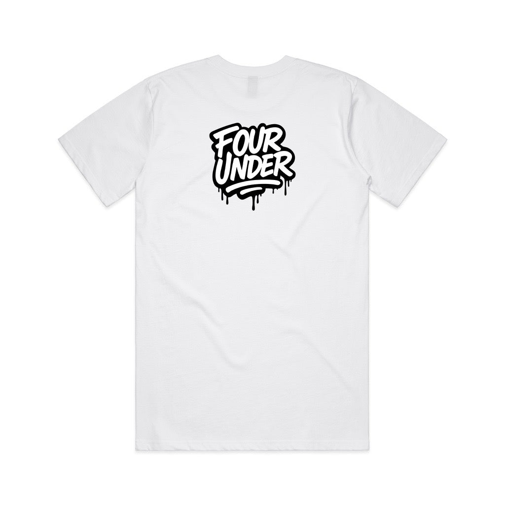 Four Under Golf Leisure Tee – White Back