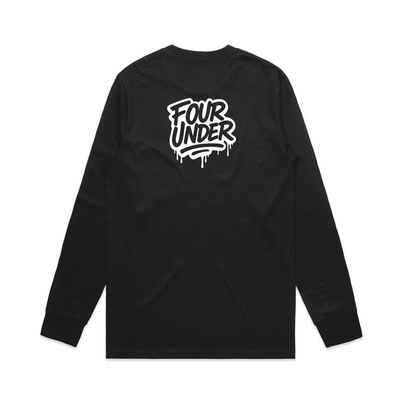 Four Under Golf Leisure Long Sleeve Tee – Black Back
